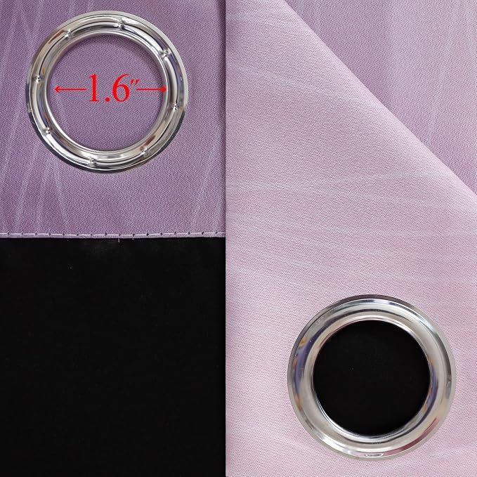Estelar Textiler Pink and Purple Ombre Blackout Curtains 90 Inches Long 2 - Image 7