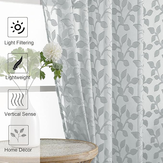 Chyhomenyc Light Grey Sheer Valances - Image 7
