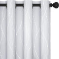 Deconovo Greyish White Curtains, Light Darkening Curtain, Thermal Insulated by Deconovo
