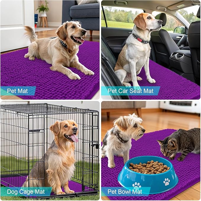 OLANLY Dog Door Mat for Muddy Paws 32x20, Absorbs Moisture and Dirt, Absorbent - Image 7