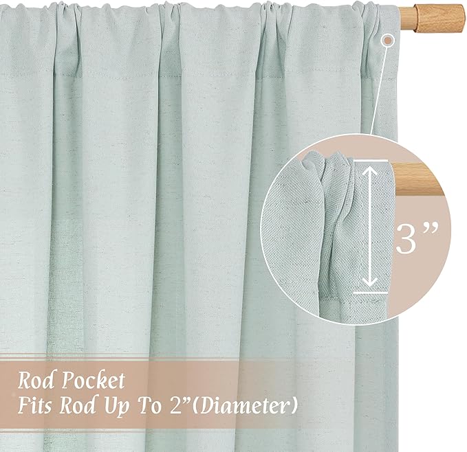 LAMIT Linen Sheer Curtains 84 inch - Image 3