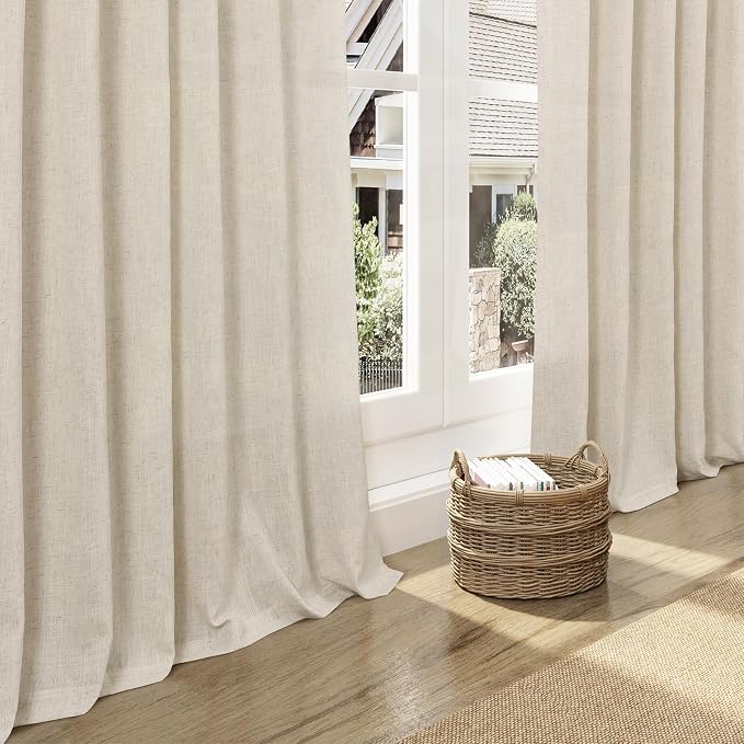 Nanspring Birch Beige Curtains 90 Inches Long - Image 5
