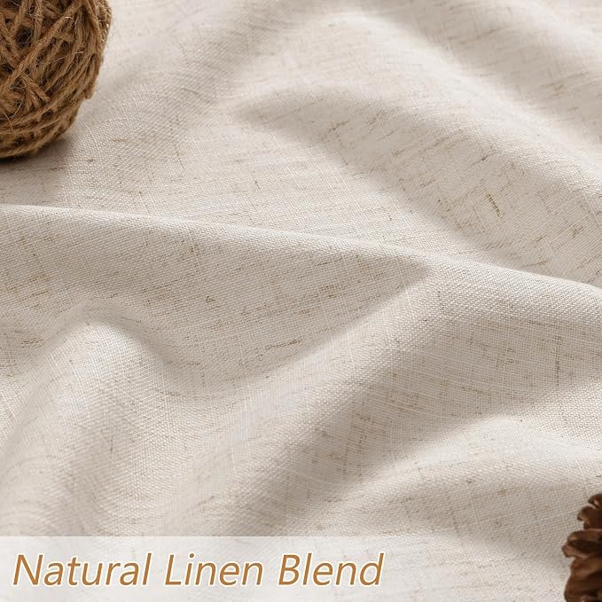 Guken 100% Blackout Linen Curtains 42 Inch Wide by 84 Inch - Image 3