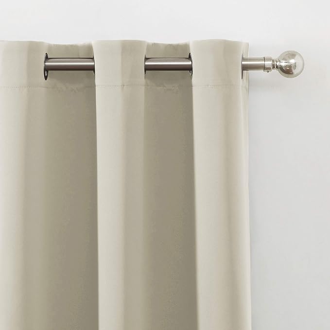 LEMOMO Blackout Curtains 66 x 84 inch/Light Beige Curtains Set of 2 - Image 7