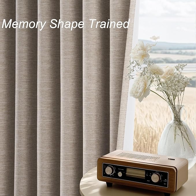 Topfinel Linen Blackout Curtains 63 Inch Long - Image 3