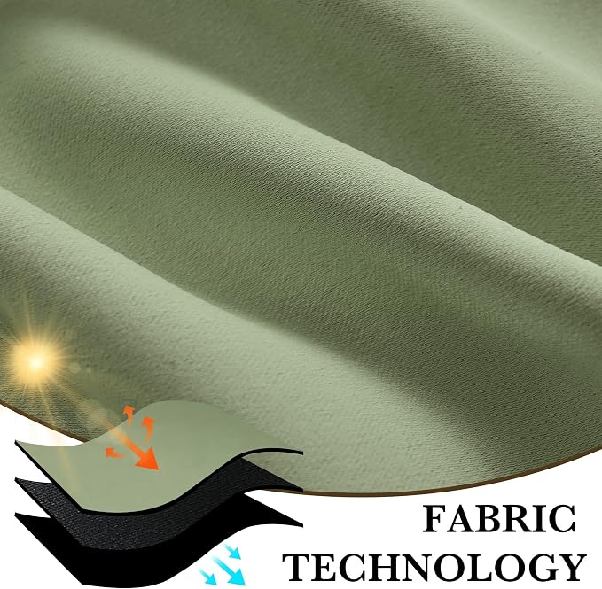 RYB HOME 100% Blackout Basement Curtains 24 inches Long, Heat & UV Blocking - Image 7