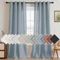 H.VERSAILTEX Linen Curtains Home Decorative Nickel Grommet Curtains Privacy by HVERSAILTEX
