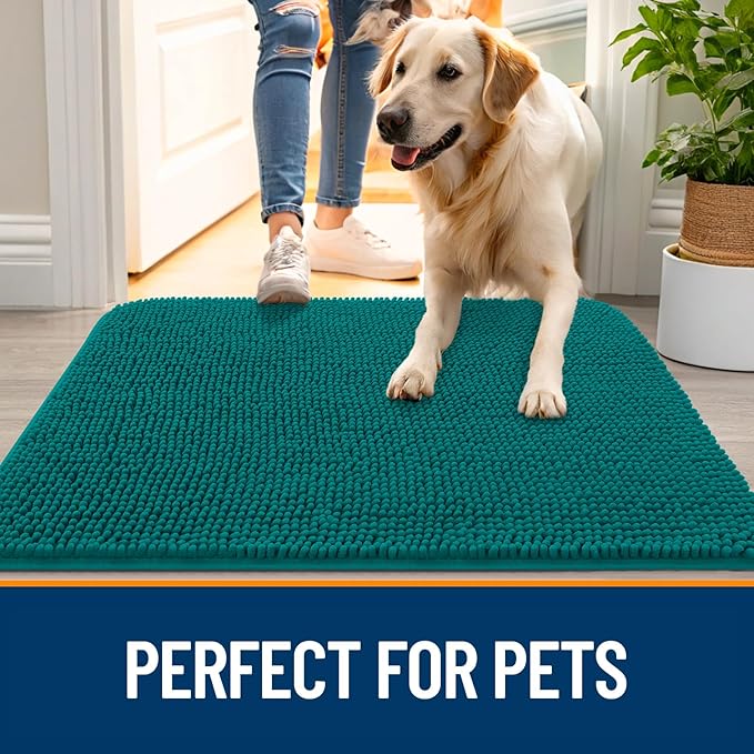 OLANLY Dog Door Mat for Muddy Paws 54x32, Absorbs Moisture and Dirt, Absorbent - Image 6