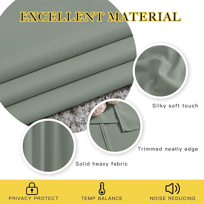 NICETOWN Bedroom Blackout Curtains - Image 4