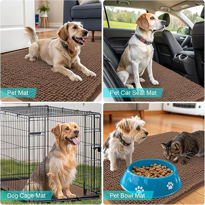 OLANLY Dog Door Mat for Muddy Paws 40x24, Absorbs Moisture and Dirt, Absorbent - Image 7