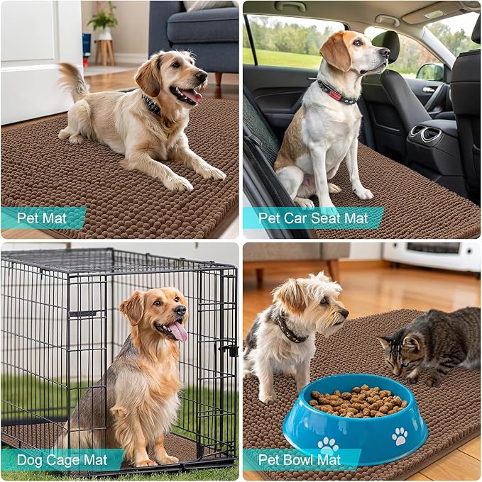 OLANLY Dog Door Mat for Muddy Paws 47x24, Absorbs Moisture and Dirt, Absorbent - Image 7