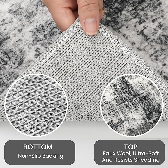 IOHOUZE Abstract Runner Rug 3x14 Ft Washable Runners - Image 4
