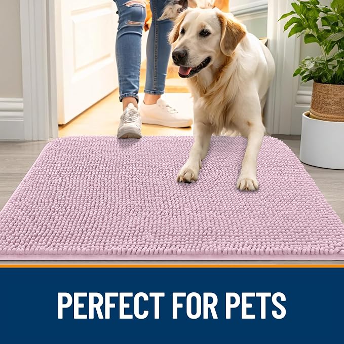 OLANLY Dog Door Mat for Muddy Paws 47x20, Absorbs Moisture and Dirt, Absorbent - Image 6