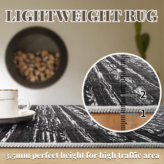 3x18 Washable Kitchen Runner Rug: Modern Moroccan Runners - Image 5