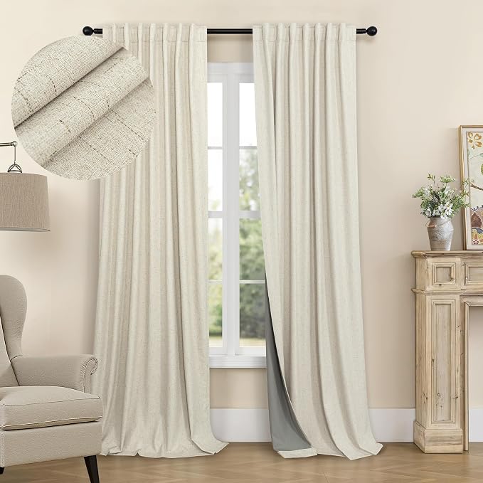 92 Inch Curtains 2 Panel Set UV Light Blocking Summer Farmhouse Curtains by Pitalk