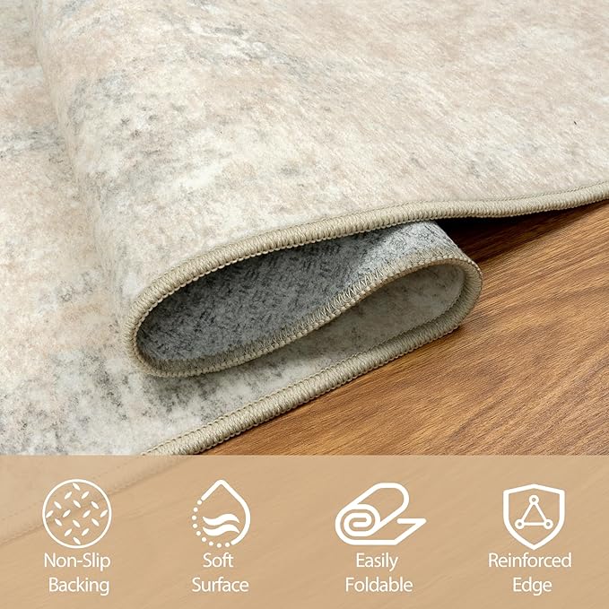 Round Rug 5ft Circle Rug Washable: Carpet Small Circular Area Rug - Image 8