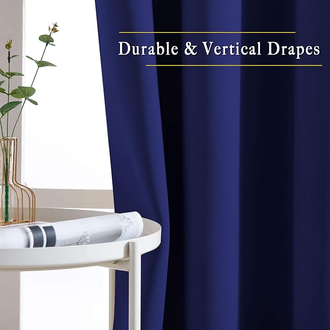 NICETOWN Blackout Room Divider Curtains 118 inches Long 2 Panels, Grommet - Image 5