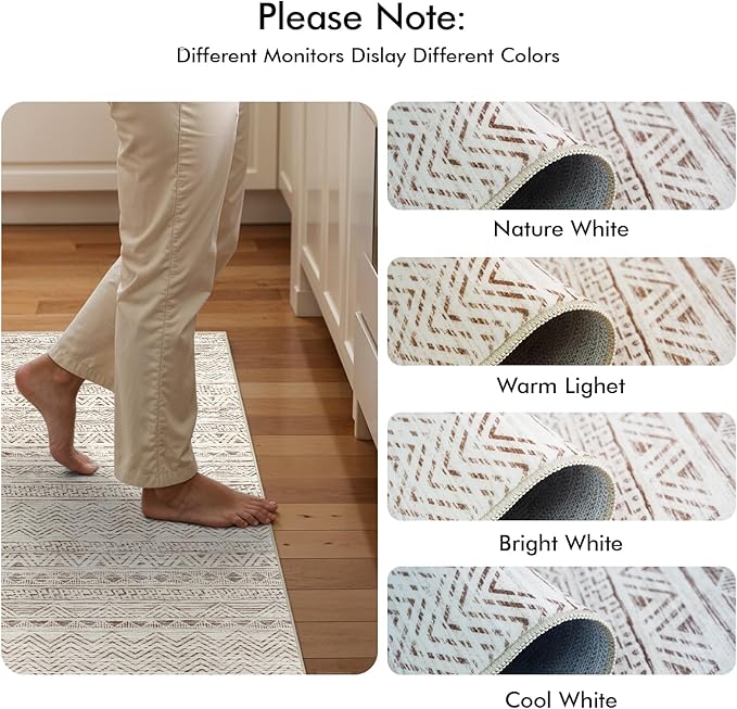 3x4 Washable Entryway Area Rug: Moroccan Small Runner Rug - Image 8