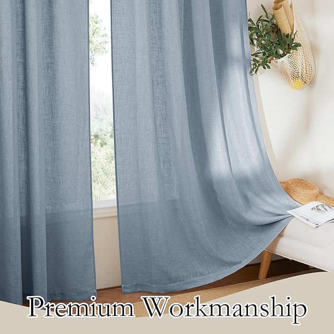 RYB HOME Linen Texture Curtains - Image 5