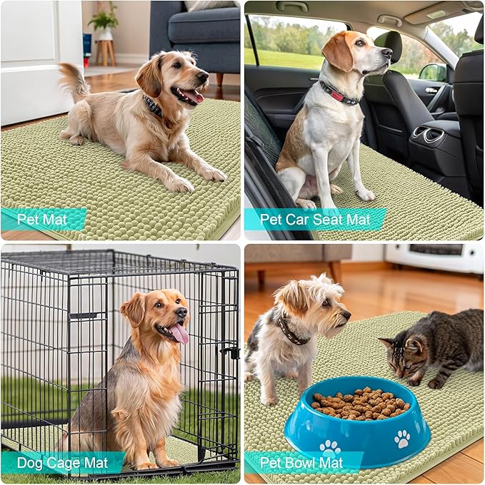 OLANLY Dog Door Mat for Muddy Paws 70x32, Absorbs Moisture and Dirt, Absorbent - Image 7