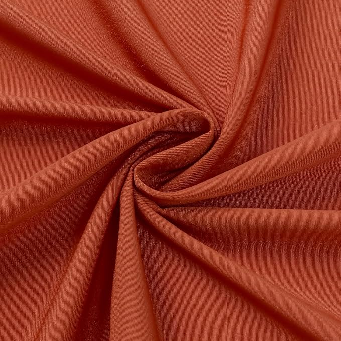 HOMEIDEAS Non-See-Through Fall Burnt Orange Privacy Sheer Curtains, 52 X 96 - Image 7