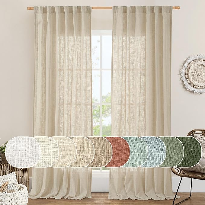LAMIT Natural Linen Blended Curtains by LAMIT