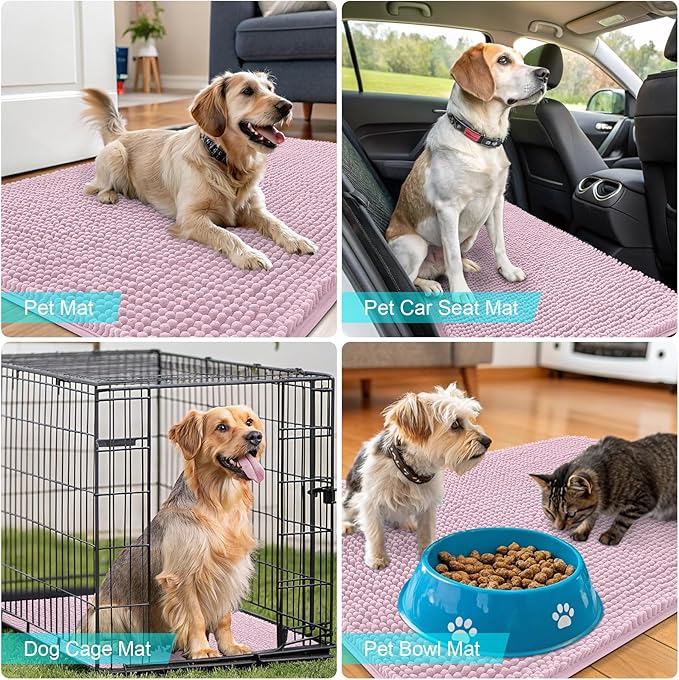 OLANLY Dog Door Mat for Muddy Paws 54x24, Absorbs Moisture and Dirt, Absorbent - Image 7