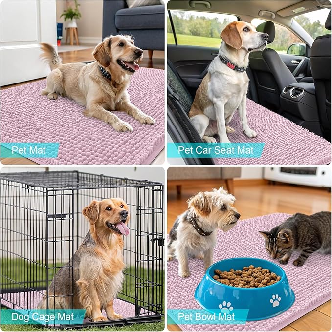 OLANLY Dog Door Mat for Muddy Paws 44x32, Absorbs Moisture and Dirt, Absorbent - Image 7