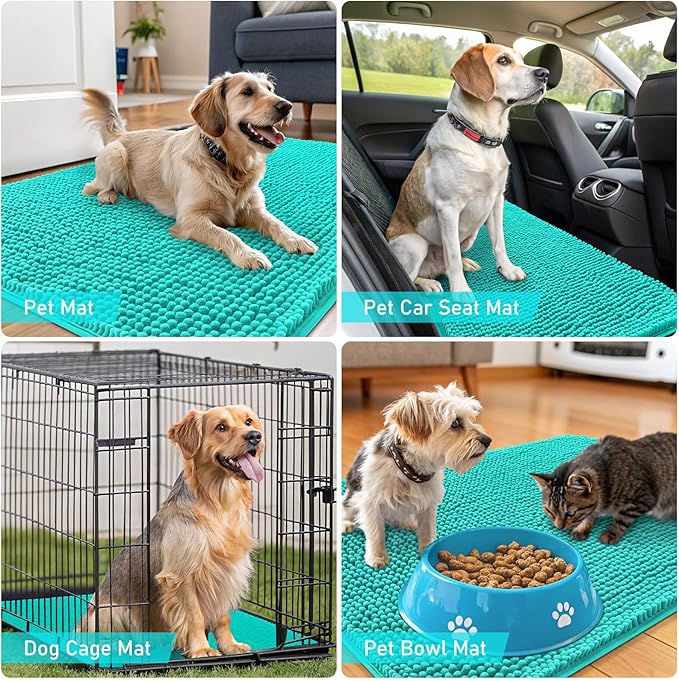OLANLY Dog Door Mat for Muddy Paws 30x17, Absorbs Moisture and Dirt, Absorbent - Image 7