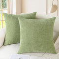 CaliTime Throw Pillow Covers Decorative 20 X 20 Inches Pack of 2 Cozy Chenille by CaliTime