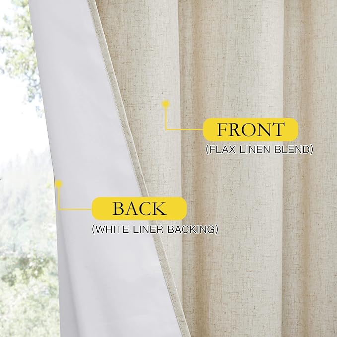 NICETOWN Farmhouse Style Keep Warm Large Window Draperies 108 inches Length - Image 7