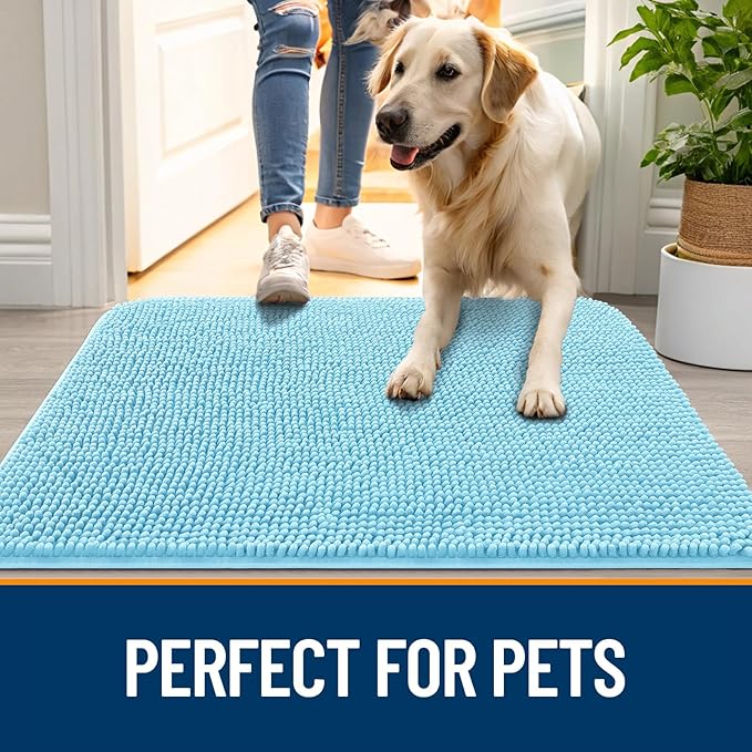 OLANLY Dog Door Mat for Muddy Paws 59x32, Absorbs Moisture and Dirt, Absorbent - Image 6