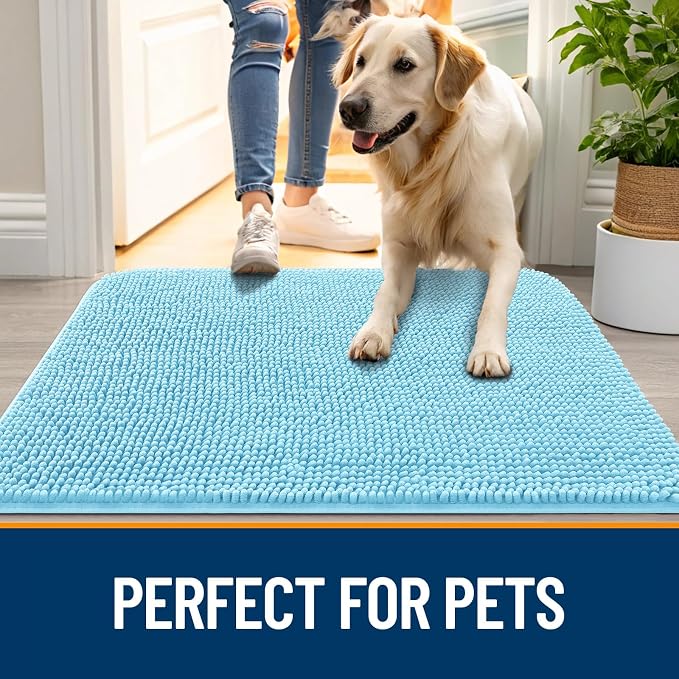 OLANLY Dog Door Mat for Muddy Paws 30x17, Absorbs Moisture and Dirt, Absorbent - Image 6