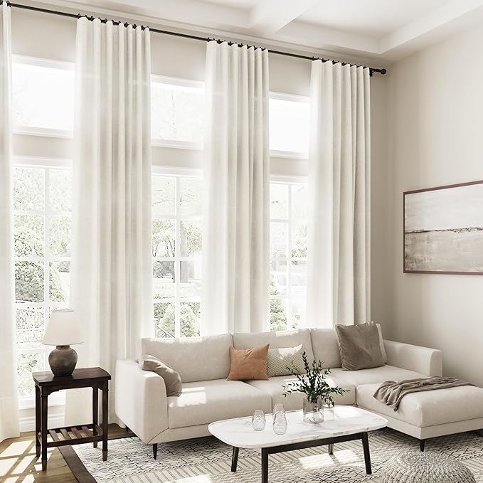 Nanspring Extra Long Curtains 2 Panels 128 Inches Long - Image 7