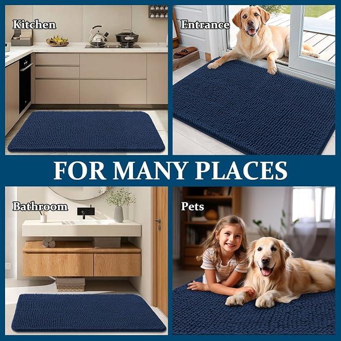 OLANLY Dog Door Mat for Muddy Paws 47x20, Absorbs Moisture and Dirt, Absorbent - Image 8