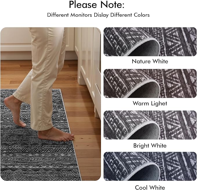 2x3 Washable Entryway Area Rug: Moroccan Small Runner Rug - Image 8