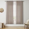 Nanspring Ecru Curtains for Living Room 72 Inches Long Linen Blend Luxury Light by Nanspring
