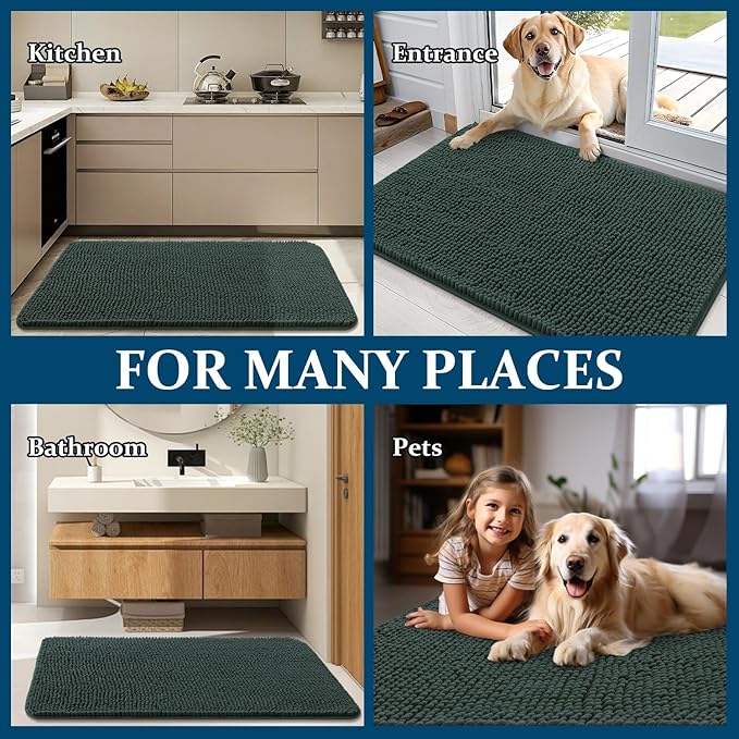 OLANLY Dog Door Mat for Muddy Paws 47x17, Absorbs Moisture and Dirt, Absorbent - Image 8