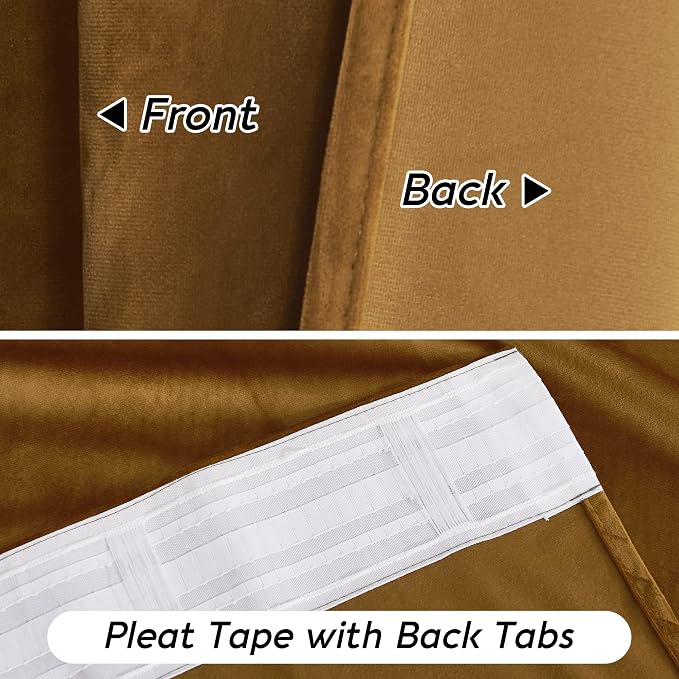 RYB HOME Velvet Blackout Curtains - Image 6