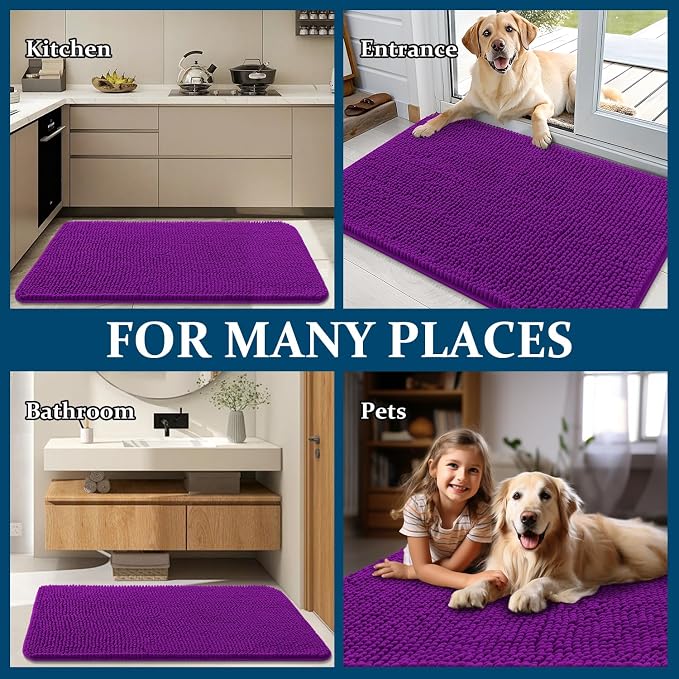 OLANLY Dog Door Mat for Muddy Paws 45x27, Absorbs Moisture and Dirt, Absorbent - Image 8