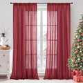 BGment Semi Sheer Burgundy Curtains by BGment