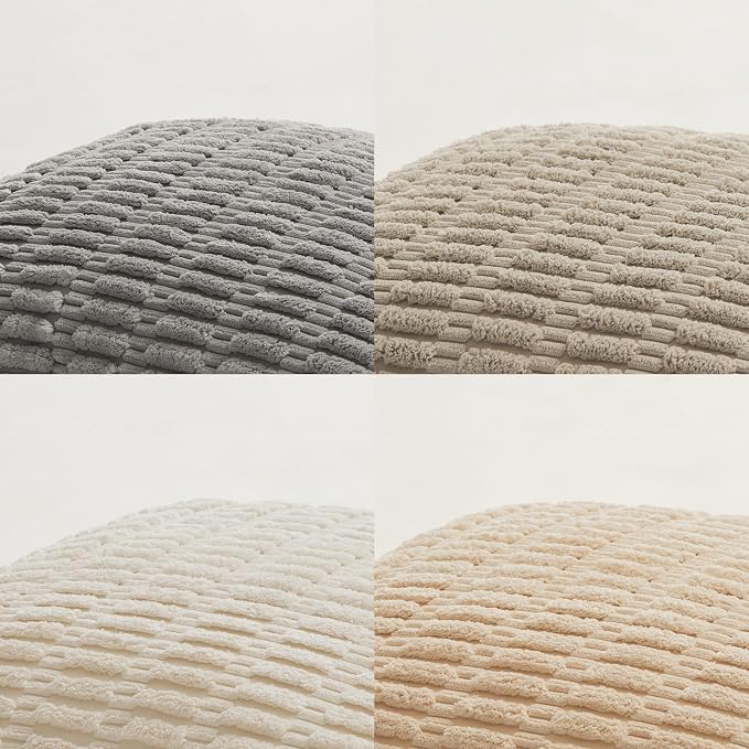 Fancy Homi 4 Packs Neutral Boho Long Lumbar Decorative Throw Pillow Covers - Image 5