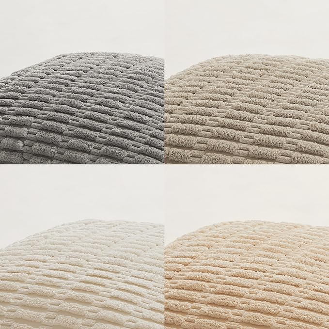 Fancy Homi 4 Packs Neutral Small Decorative Throw Pillow Covers 14x14 Inch - Image 5