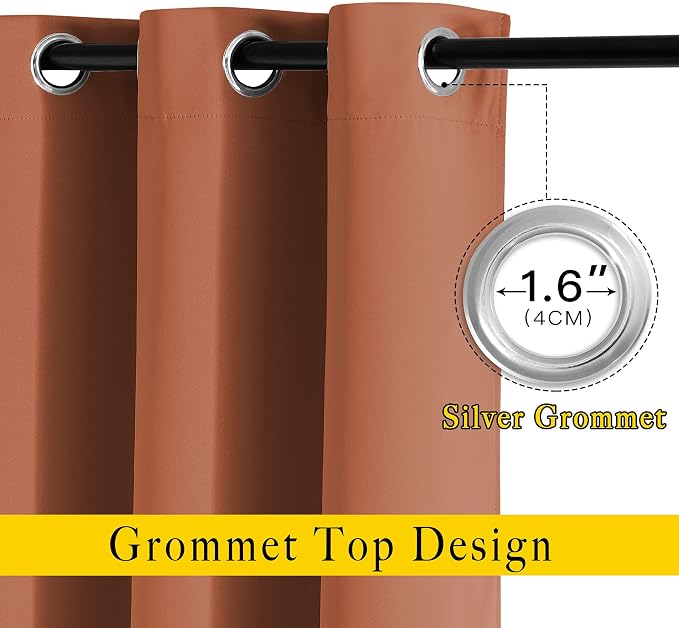 NICETOWN Blackout Room Divider Curtains 118 inches Long, Grommet Thermal Window - Image 2