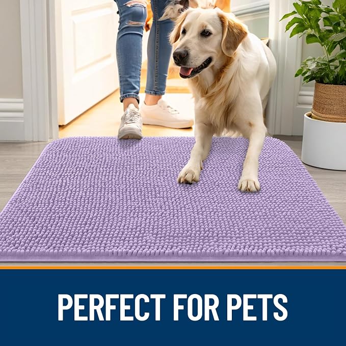 OLANLY Dog Door Mat for Muddy Paws 47x20, Absorbs Moisture and Dirt, Absorbent - Image 6