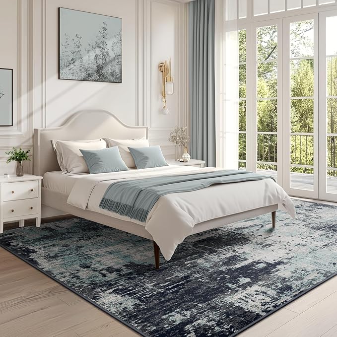Washable Area Rugs 5'x8' Non-Slip Modern Abstract Soft - Image 3