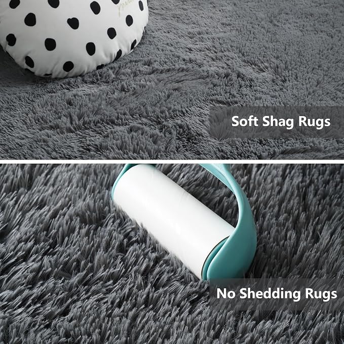 Shag Area Rugs for Bedroom Living Room, 5X8 Ultra Soft Fluffy Area Rugs for Dorm - Image 3
