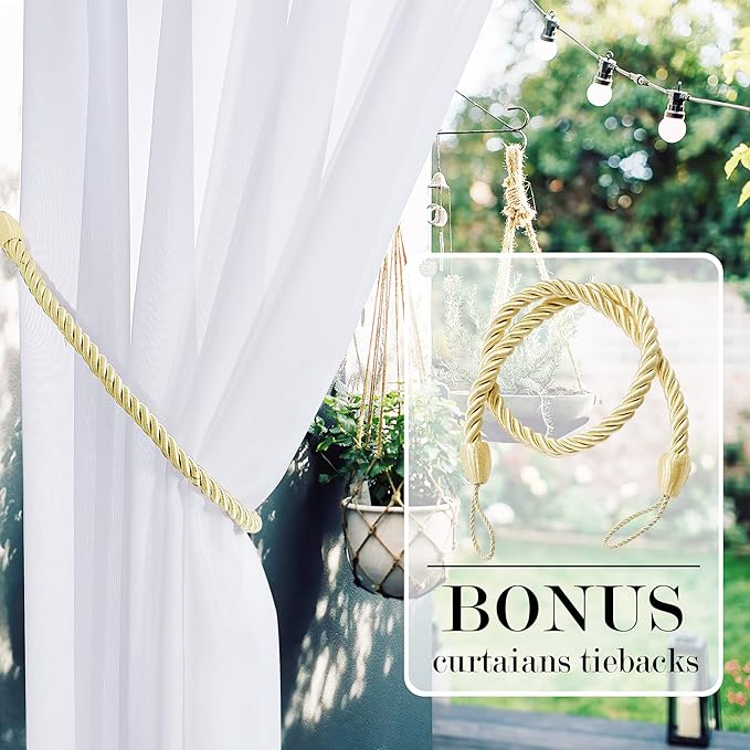 RYB HOME Detachable Outdoor Curtains - Image 4