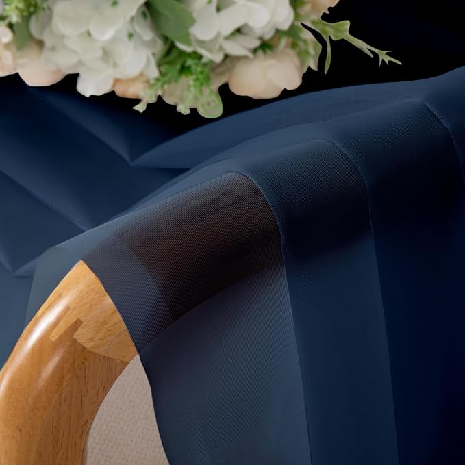 OWENIE Blue Sheer Curtains, Sheer Curtains 78 inches Long 2 Panels Set - Image 5