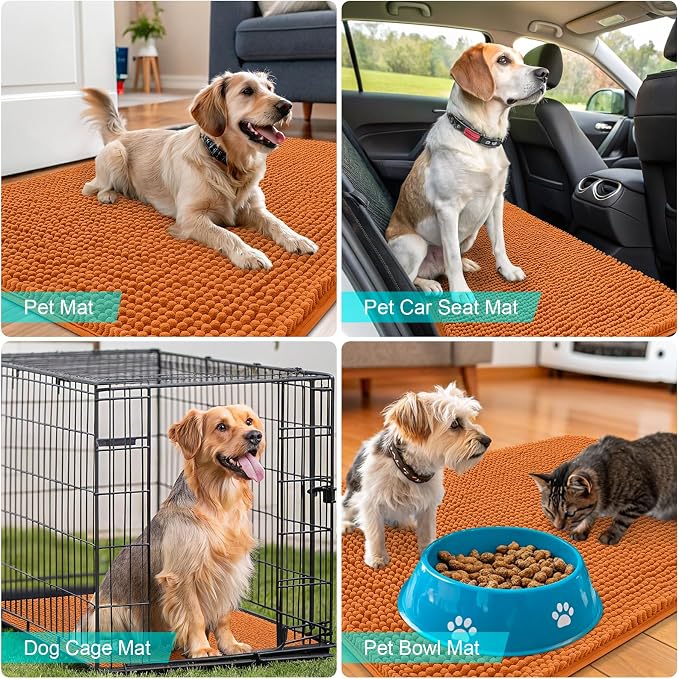 OLANLY Dog Door Mat for Muddy Paws 24x16, Absorbs Moisture and Dirt, Absorbent - Image 7